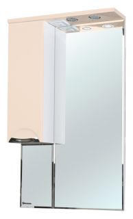 Зеркало-шкаф с подсветкой Bellezza Альфа 55см левый бежевый 00000005252